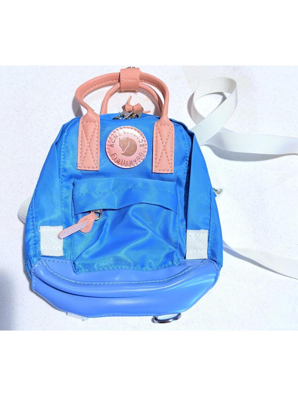 Fjallraven Acne Studios Blue Pink White Limited Edition Crossbody Micro Backpack